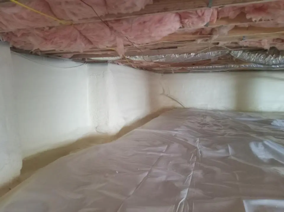 Crawl space encapsulation with closed-cell spray foam for Metal Roof Coating in Clarence